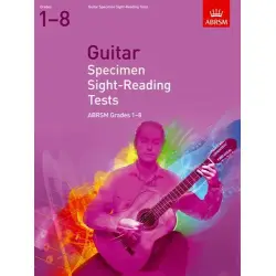 ABRSM LIVRO Guitar Specimen Sight Reading Tests   Grade 1 8