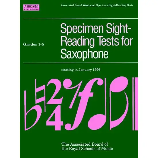 ABRSM LIVRO Specimen Sight Reading Tests for Saxophone   Grades 1 5