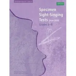 ABRSM LIVRO Specimen Sight Singing Tests   Grades 6 8