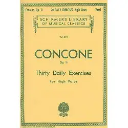 LIVRO Concone Thirty Daily Exercises Op. 11