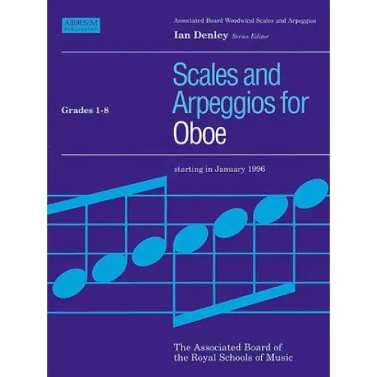 ABRSM LIVRO Oboe Scales & Arpeggios   Grade 1 8