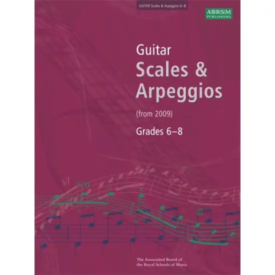 ABRSM LIVRO Guitar Scales & Arpeggios   Grade 6 8