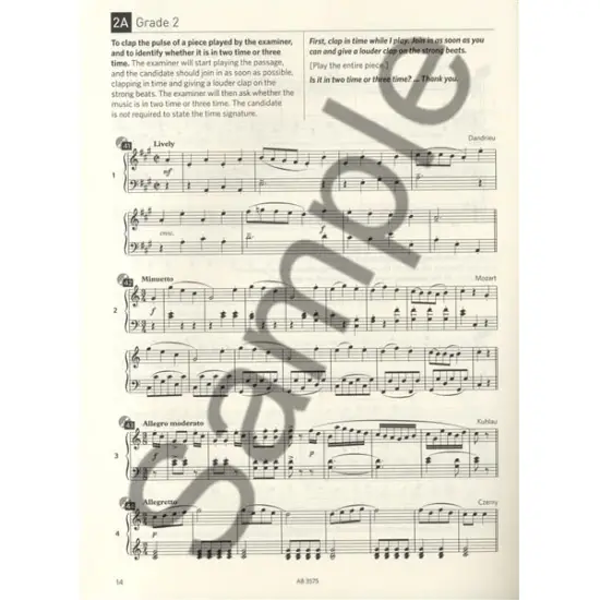 ABRSM LIVRO Specimen Aural Tests Grade 1 3