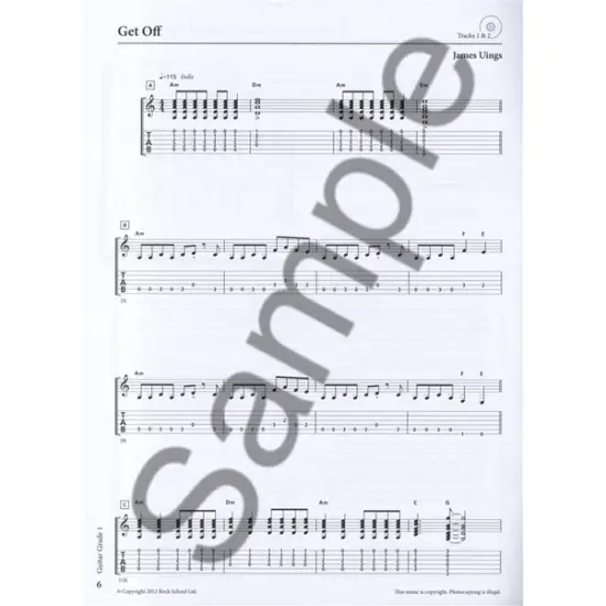 Rockschool LIVRO Guitar Grade 1