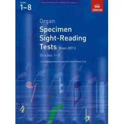 ABRSM LIVRO Organ Specimen Sight Reading Tests: From 2011 (Grades 1 8)