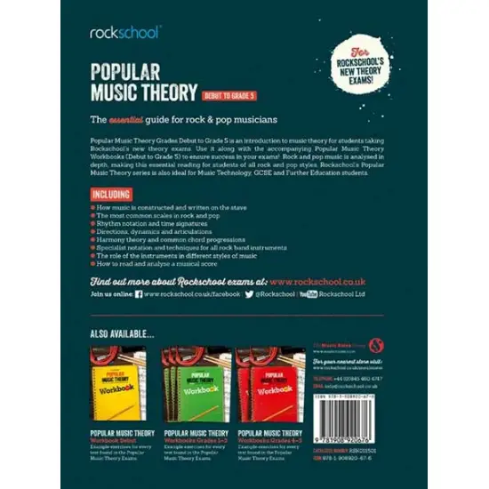 Rockschool LIVRO Popular Music Theory Guidebook (Grades Debut 5)