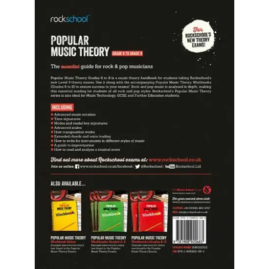 Rockschool LIVRO Popular Music Theory Guidebook (Grades 6 8)