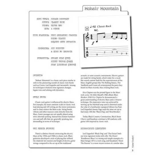 Rockschool LIVRO Guitar Grade 6 2018