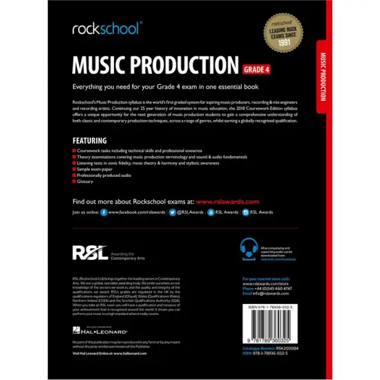 Rockschool LIVRO Music Production Grade 4 2018