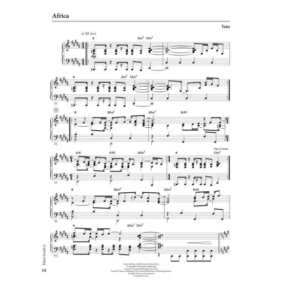 Rockschool LIVRO Piano Grade 6 2019