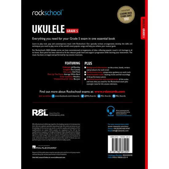Rockschool LIVRO Ukulele Grade 5 (2020)