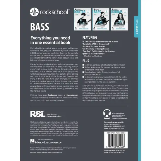 Rockschool LIVRO Bass Grade 3 2024