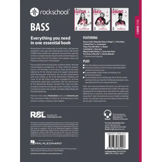 Rockschool LIVRO Bass Grade 5 2024