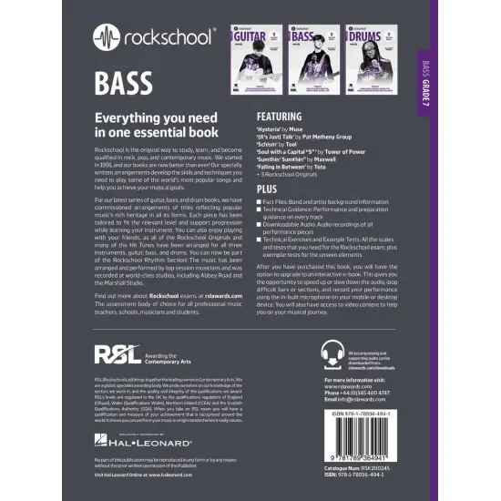 Rockschool LIVRO Bass Grade 7 2024