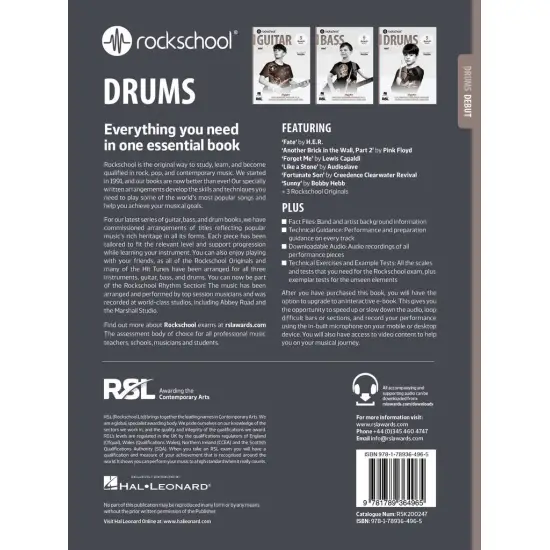 Rockschool LIVRO Drums Debut 2024