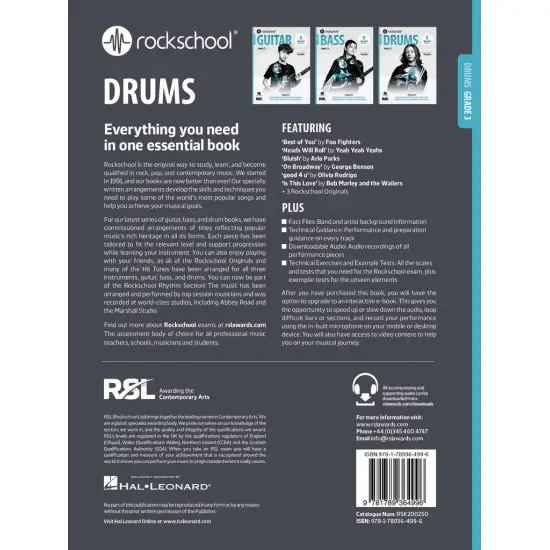 Rockschool LIVRO Drums Grade 3 2024
