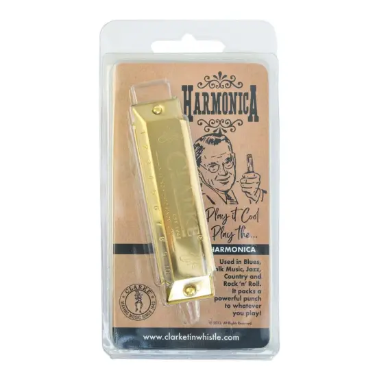 CLARKE C 10 Hole Blues Gold Blister